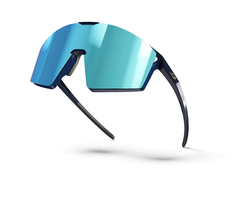 Julbo Edge Cover Sportbrille – Blau / Grau – Spectron HD 4 Polarized – Detailansicht