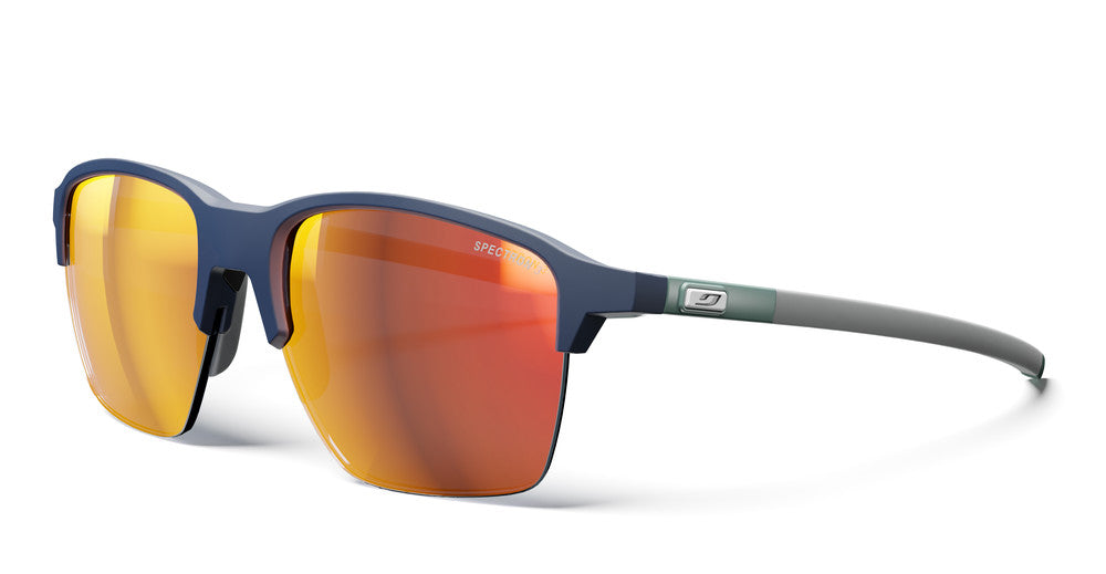Julbo Crossline Sportbrille – Blau / Grün Glänzend – Spectron 3 – Frontansicht