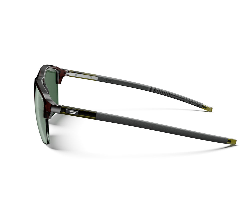 Julbo Crossline Sportbrille – Braun / Grün Army Durchscheinend Glänzend – Spectron 3 Polarized – Detailansicht