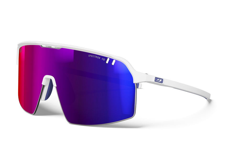 Julbo Intensity Groupama-FDJ Sportbrille – Weiß / Blau – Spectron HD 3 – Frontansicht