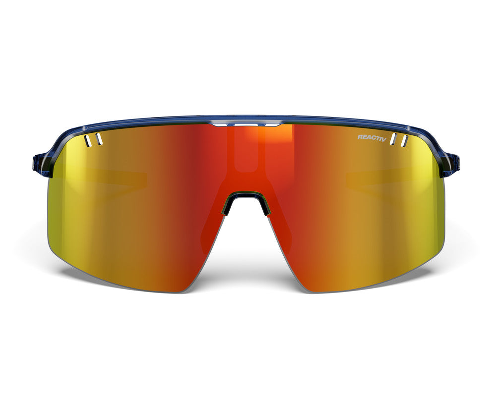 Julbo Intensity Sportbrille – Blau / Schwarz – REACTIV 1-3 Light Amplifier – Detailansicht