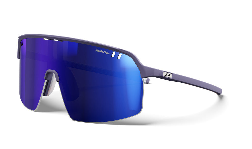 Julbo Intensity Sportbrille – Violett / Weiß – REACTIV 1-3 High Contrast – Frontansicht