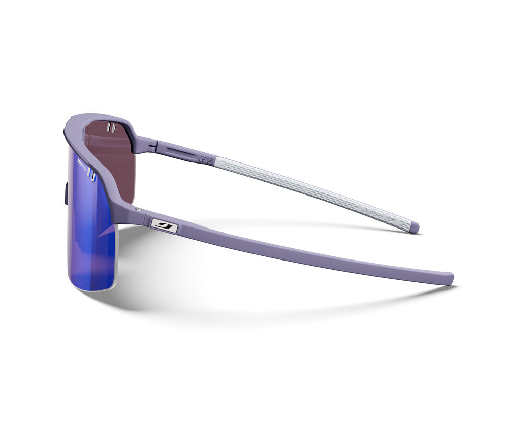 Julbo Intensity Sportbrille – Violett / Weiß – REACTIV 1-3 High Contrast – Seitenansicht