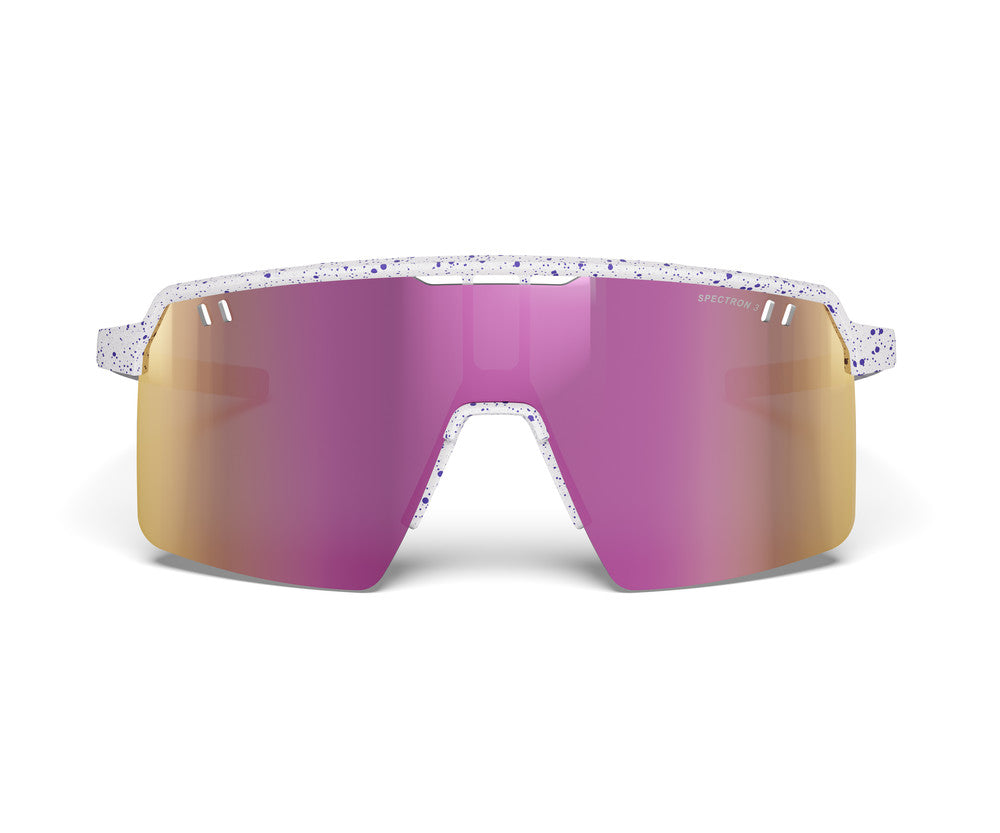 Julbo Intensity Junior Kinder-Sportbrille – Weiß / Violett Gesprenkelt – Spectron 3 – Detailansicht