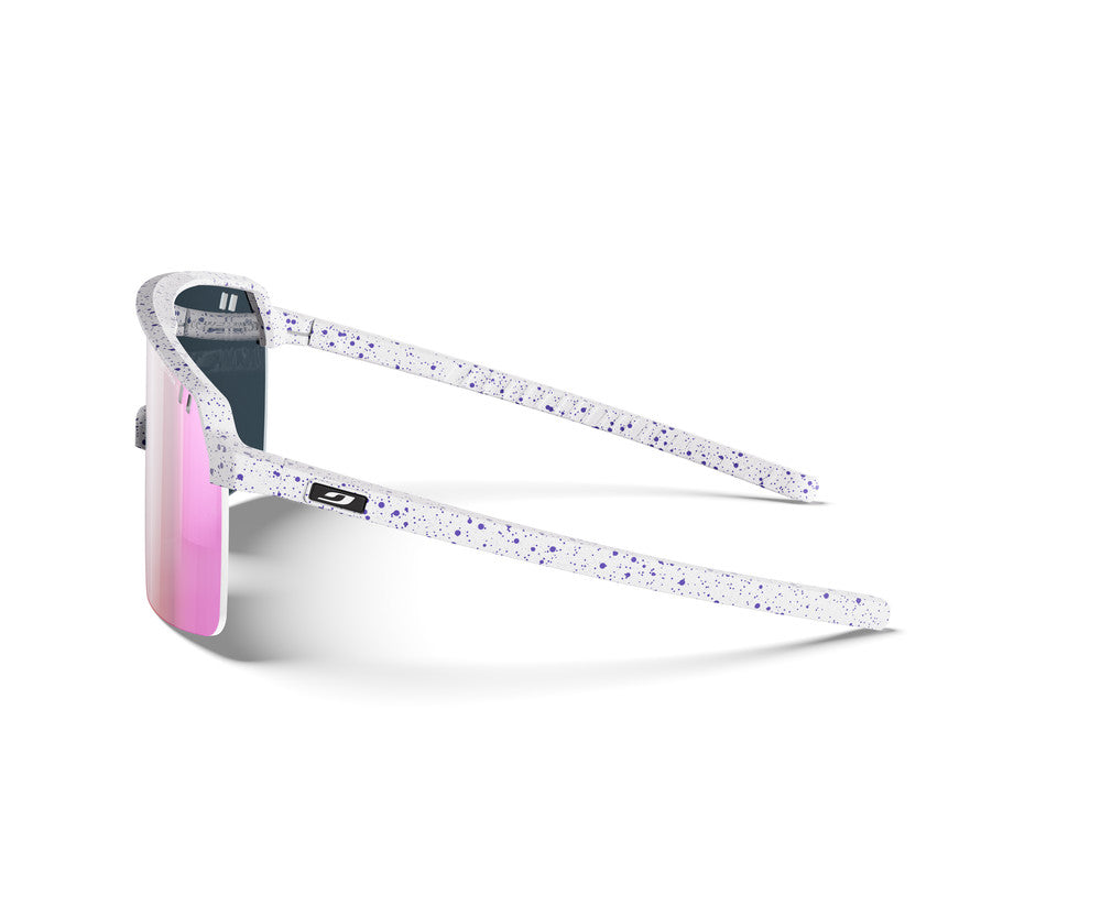 Julbo Intensity Junior Kinder-Sportbrille – Weiß / Violett Gesprenkelt – Spectron 3 – Seitenansicht