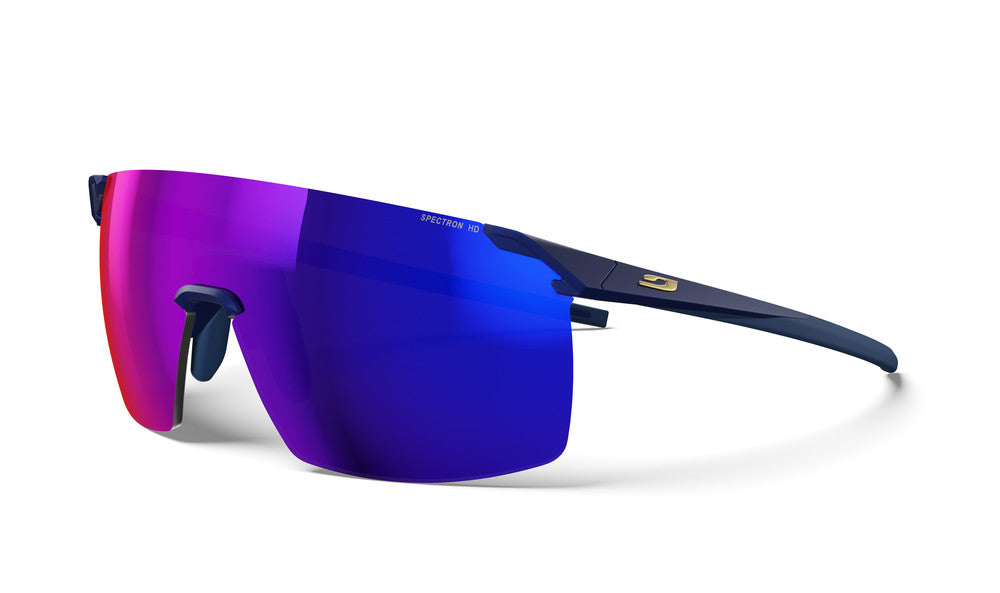 Julbo Faster S Sportbrille – Dunkelblau / Gold – Spectron HD 3 – Frontansicht