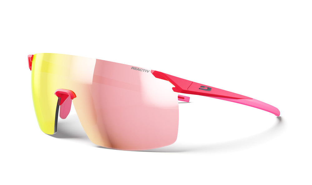 Julbo Faster S Sportbrille – Rosa – REACTIV 1-3 Light Amplifier – Frontansicht