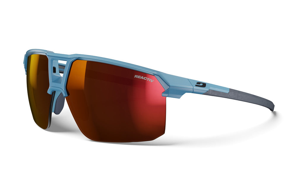 Julbo Liry Sportbrille – Blau / Dunkelgrau – REACTIV 0-3 High Contrast – Frontansicht
