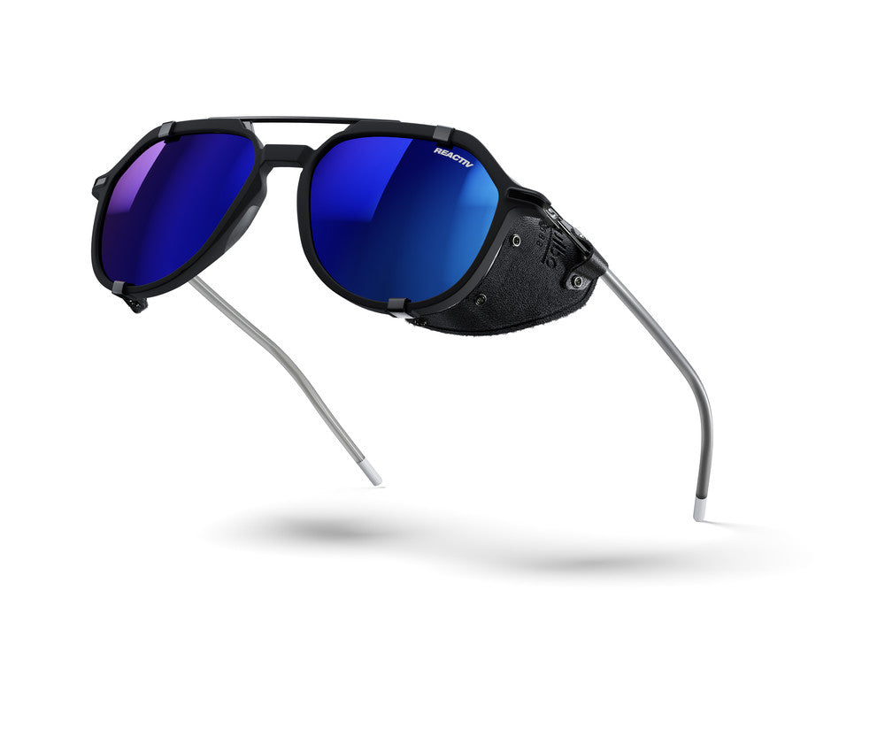 Julbo Tribute Sonnenbrille – Schwarz / Weiß – REACTIV 2-4 – Seitenansicht