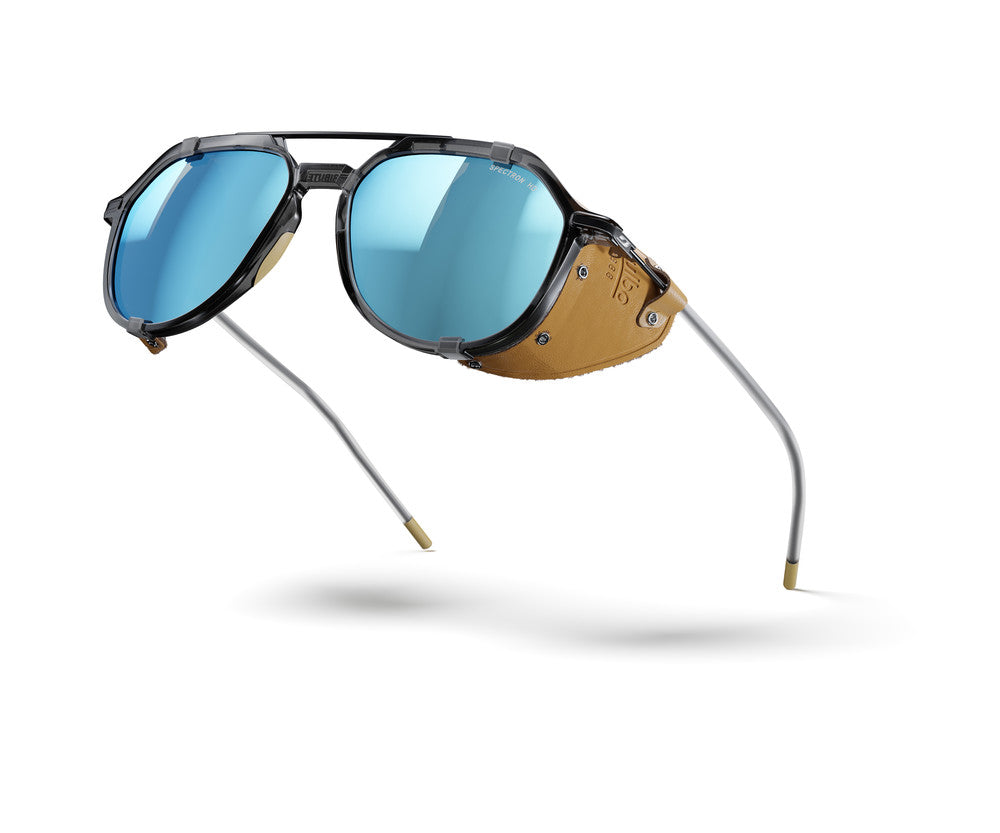 Julbo Tribute Sonnenbrille – Schwarz / Kastanienbraun – Spectron HD 3 Polarized – Seitenansicht