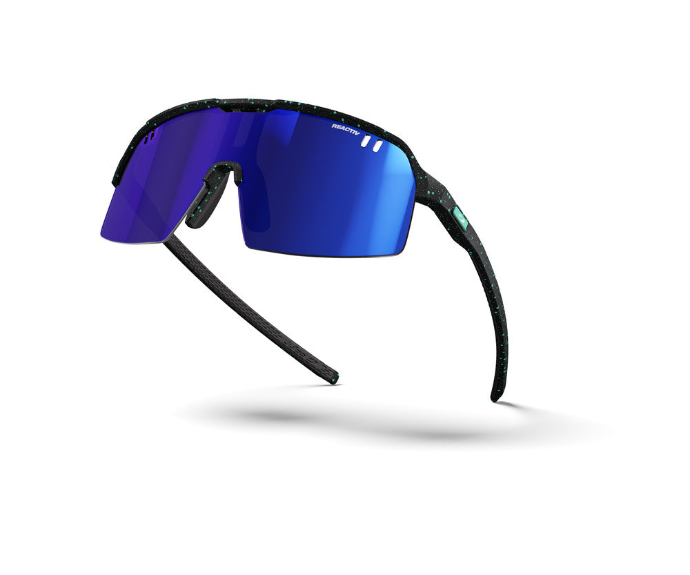 Julbo Intensity S Sportbrille – Schwarz / Mint – REACTIV 1-3 High Contrast – Seitenansicht