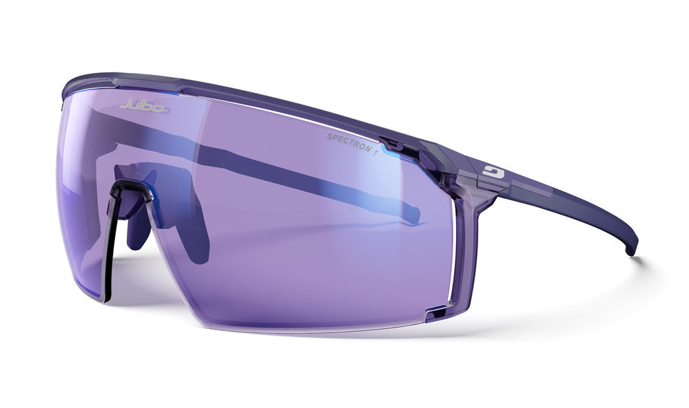 Julbo Panora Sportbrille – Violett / Durchscheinendes Violett – Spectron HD 1 – Frontansicht