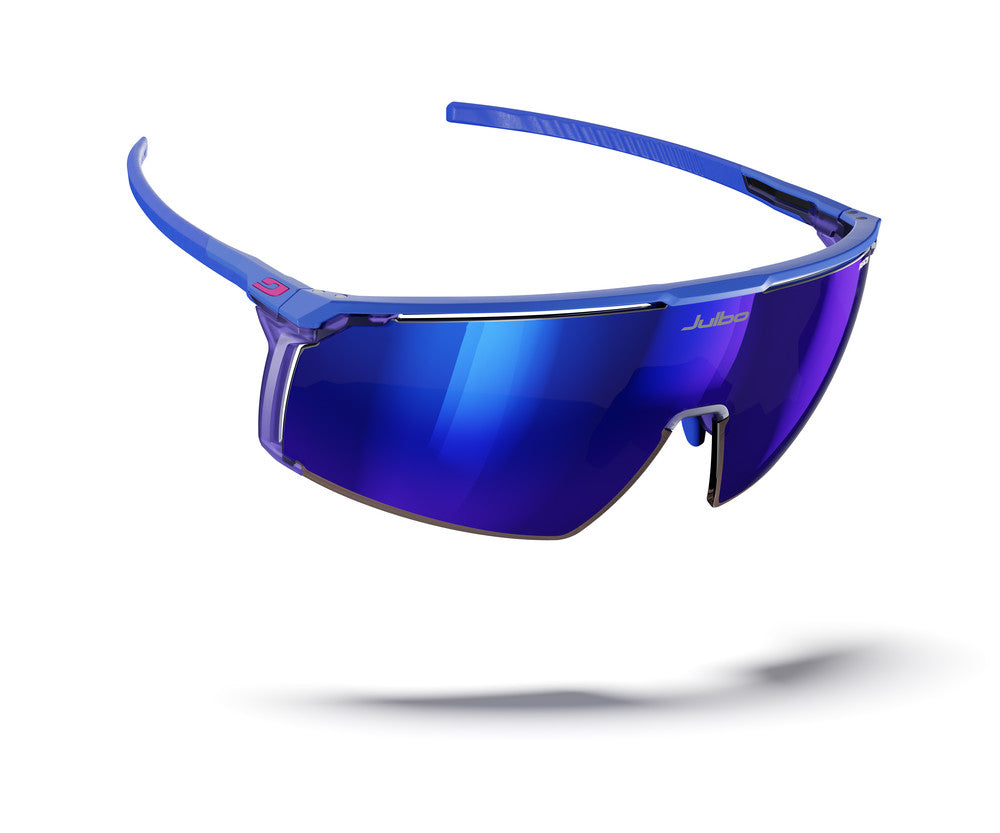 Julbo Panora Sportbrille – Blau / Rosa – REACTIV 1-3 High Contrast – Seitenansicht