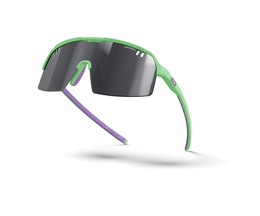 Julbo Intensity Neo Kinder-Sportbrille – Blassgrün / Violett – Spectron 3 – Seitenansicht