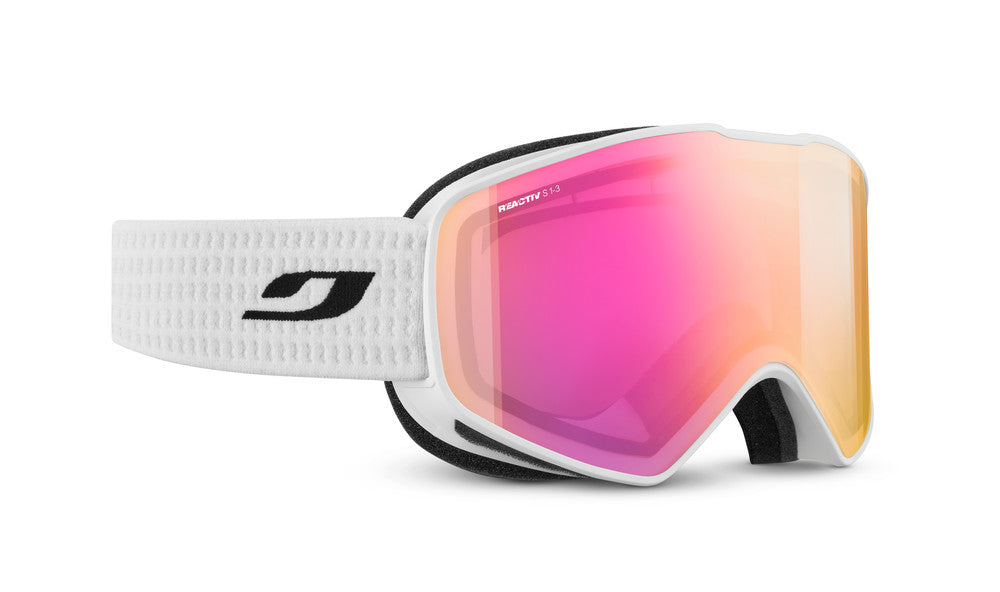Julbo Cyclon Skibrille – Weiß / Rot – REACTIV 1-3 High Contrast – Frontansicht
