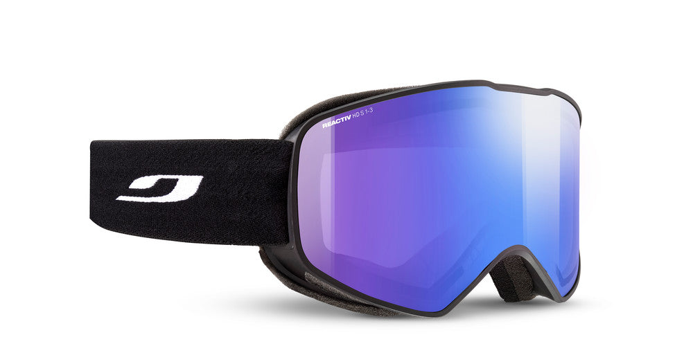 Julbo Cyclon Skibrille – Schwarz – REACTIV HD 1-3 (Flash Blau) – Frontansicht