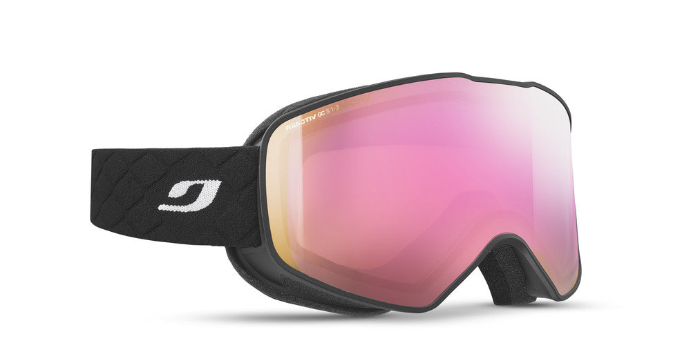 Julbo Cyclon Skibrille – Schwarz – REACTIV HD 1-3 (Flash Rosa) – Frontansicht