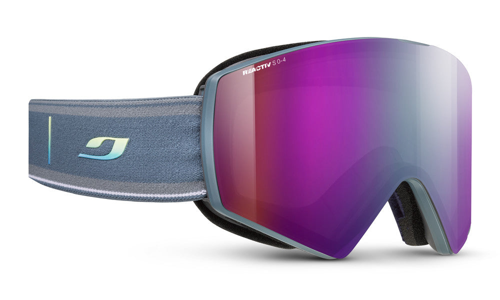 Julbo Razor Edge Skibrille – Dunkelblau / Grau – REACTIV 0-4 High Contrast – Frontansicht