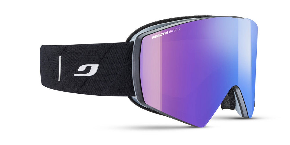 Julbo Razor Edge Skibrille – Schwarz / Grau – REACTIV HD 1-3 – Frontansicht