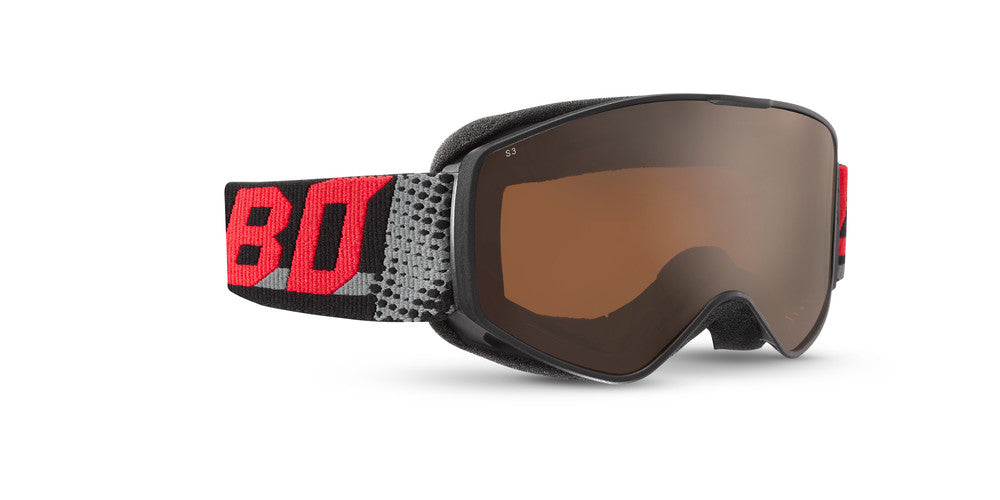 Julbo Atome Kinder-Skibrille – Schwarz / Rot – Lense S3 – Frontansicht