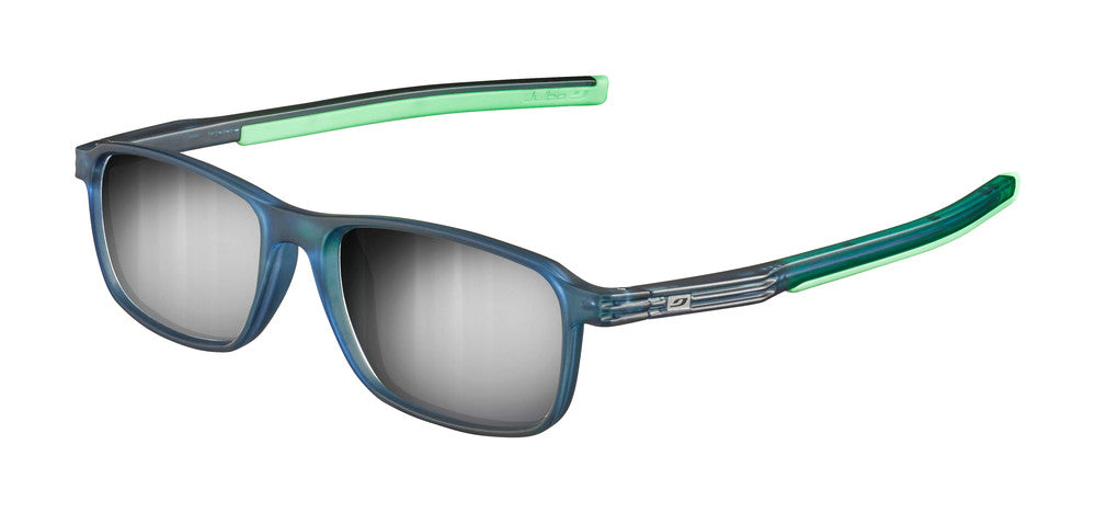 Julbo Ikko Kindersonnenbrille – Blau Durchscheinend / Grün – Spectron 3 – Frontansicht