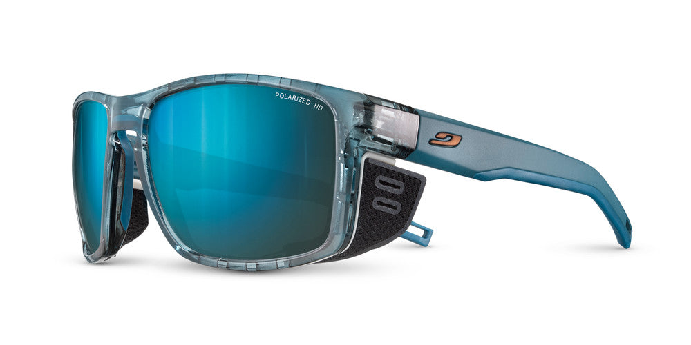 Julbo Shield Sportbrille – Entenblau / Blau Matt – Spectron HD 3 Polarized – Frontansicht