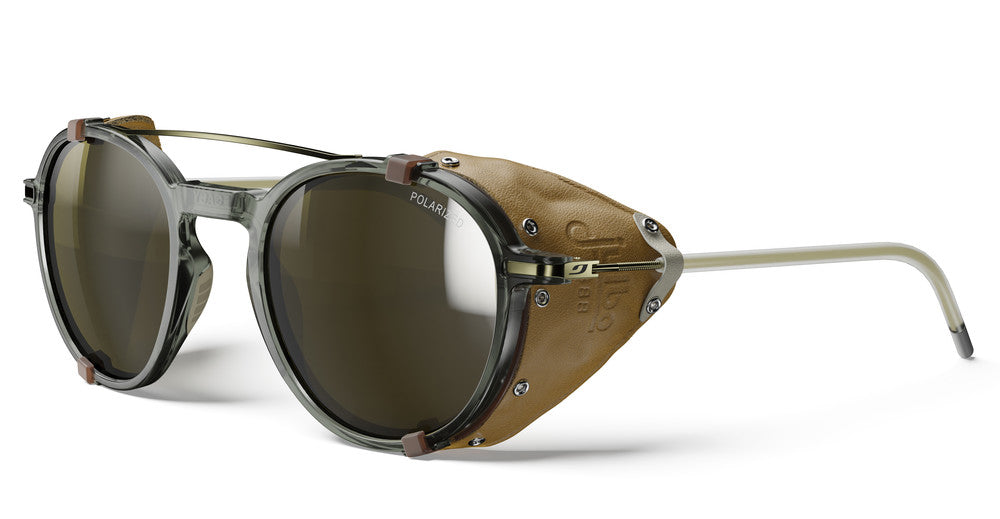 Julbo Legacy Sonnenbrille – Hellgrau / Gold – Spectron 3 Polarized – Frontansicht