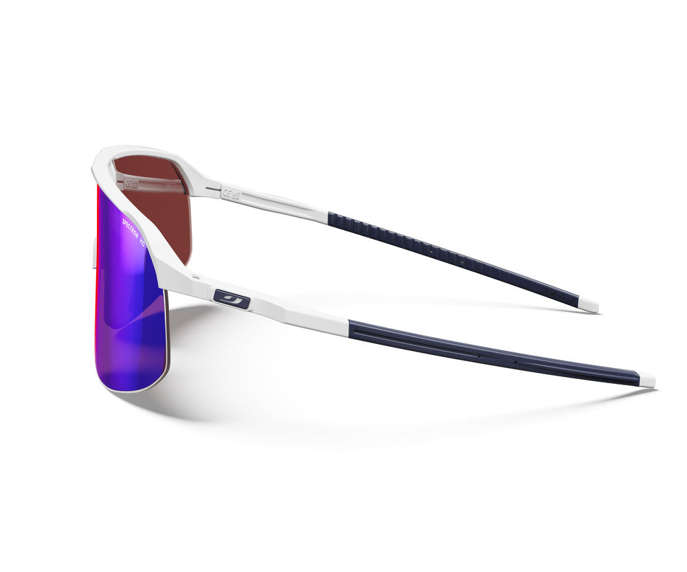 Julbo Density Groupama-FDJ Sportbrille – Weiß / Blau – Spectron HD 3 – Seitenansicht