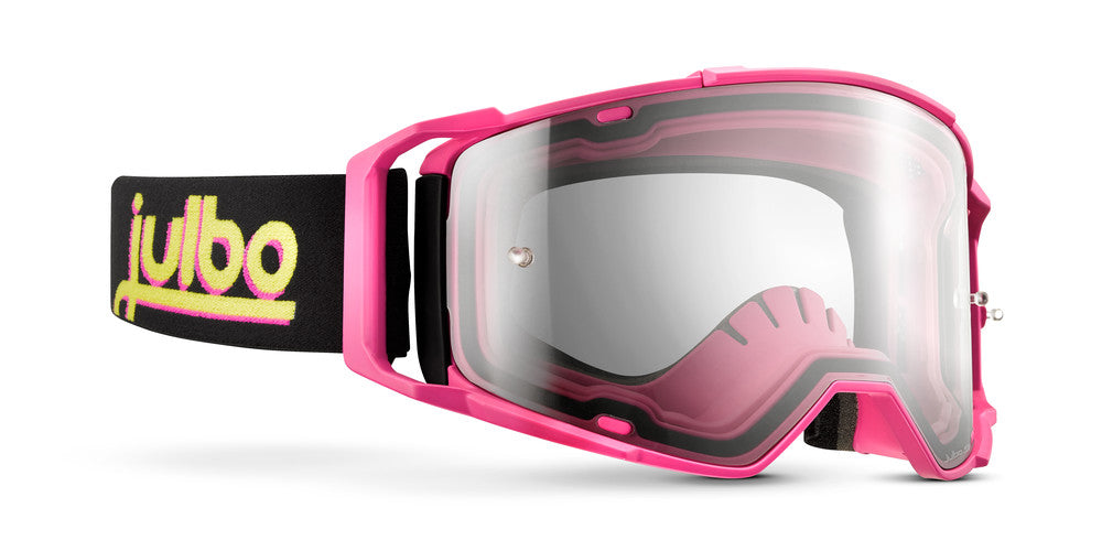 Julbo Shuttle MTB-Brille – Blau / Rosa / Schwarz – Spectron 0 – Frontansicht
