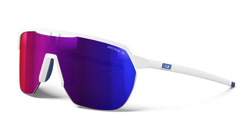 Julbo Frequency Groupama-FDJ Sportbrille – Weiß / Blau – Spectron HD 3 – Frontansicht