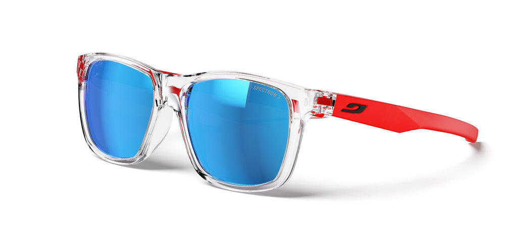Julbo Elwood Kindersonnenbrille – Kristall / Neonorange Matt – Spectron 3 – Frontansicht
