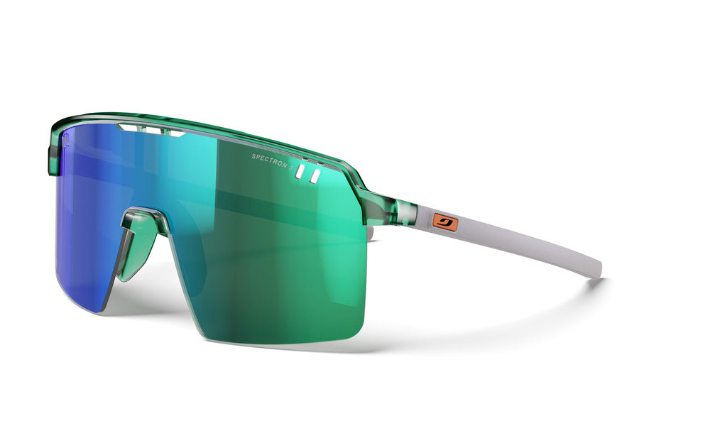 Julbo Intensity Junior Kinder-Sportbrille – Grün / Hellgrau Matt – Spectron 3 – Frontansicht