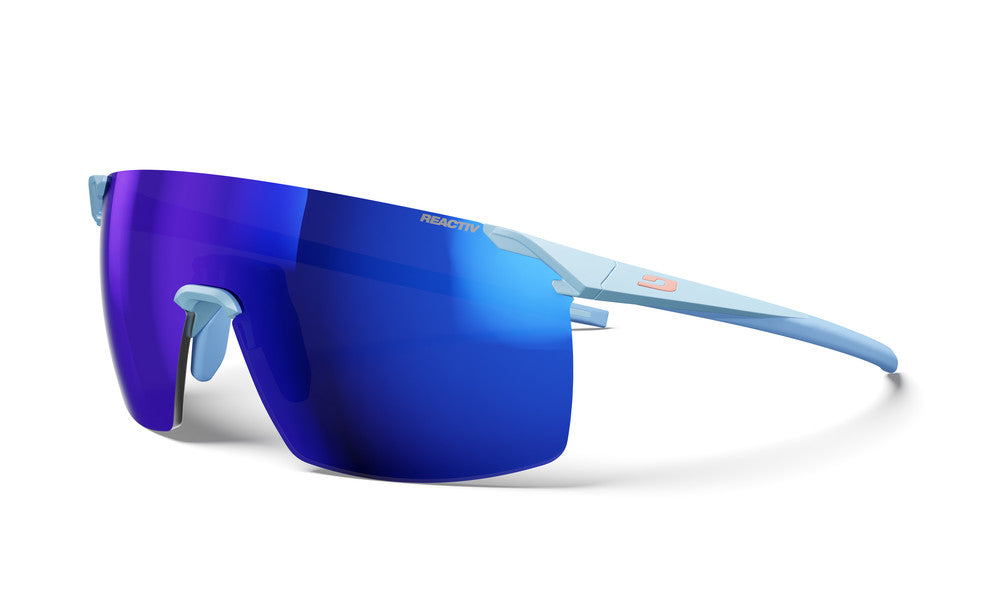 Julbo Faster S Sportbrille – Hellblau – REACTIV 1-3 High Contrast – Frontansicht