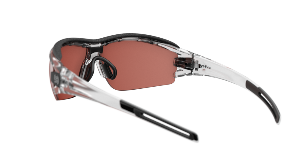 evil eye trace pro Sportbrille – clear transparent – LST® active silver M – Rückansicht