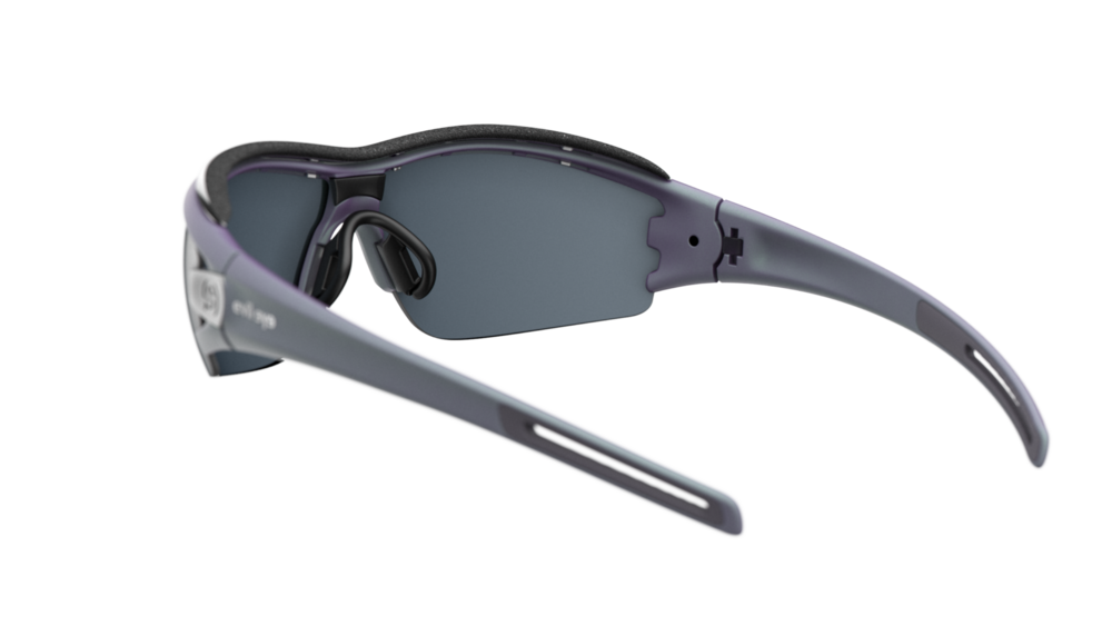 evil eye trace pro E001 Sportbrille – 4000 dynamic purple matt – LST® grey silver M – Rückansicht