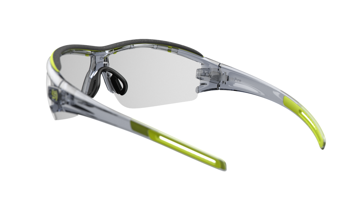 evil eye trace pro Sportbrille – grey transparent – VARiO clear – Rückansicht