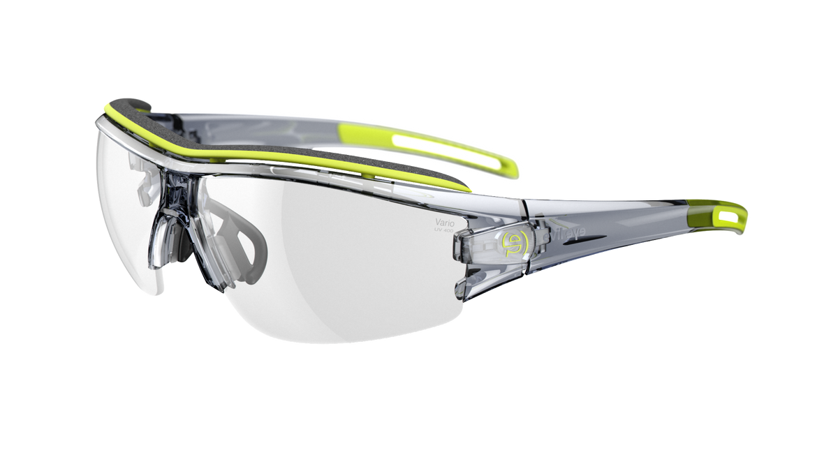 evil eye trace pro Sportbrille – grey transparent – VARiO clear – Seitenansicht