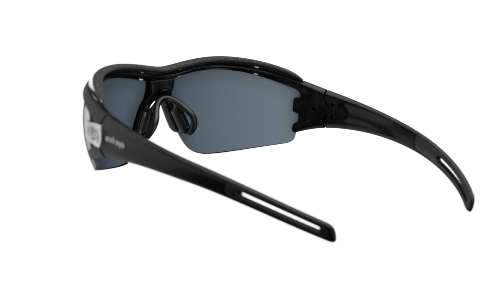 evil eye trace pro Sportbrille – night sky black matt – LST® grey silver M – Rückansicht