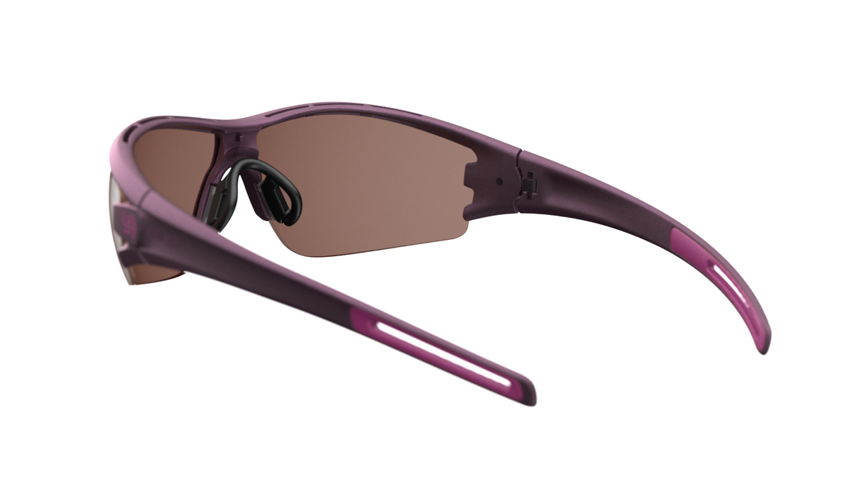 evil eye trace Sportbrille – violet metallic – LST® contrast silver M – Rückansicht