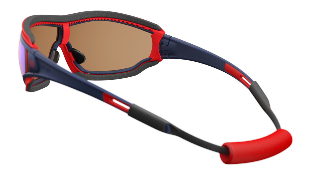 evil eye fusor pro E005 Sportbrille – 4500 navy metallic – LST® blue light VARiO M – Rückansicht
