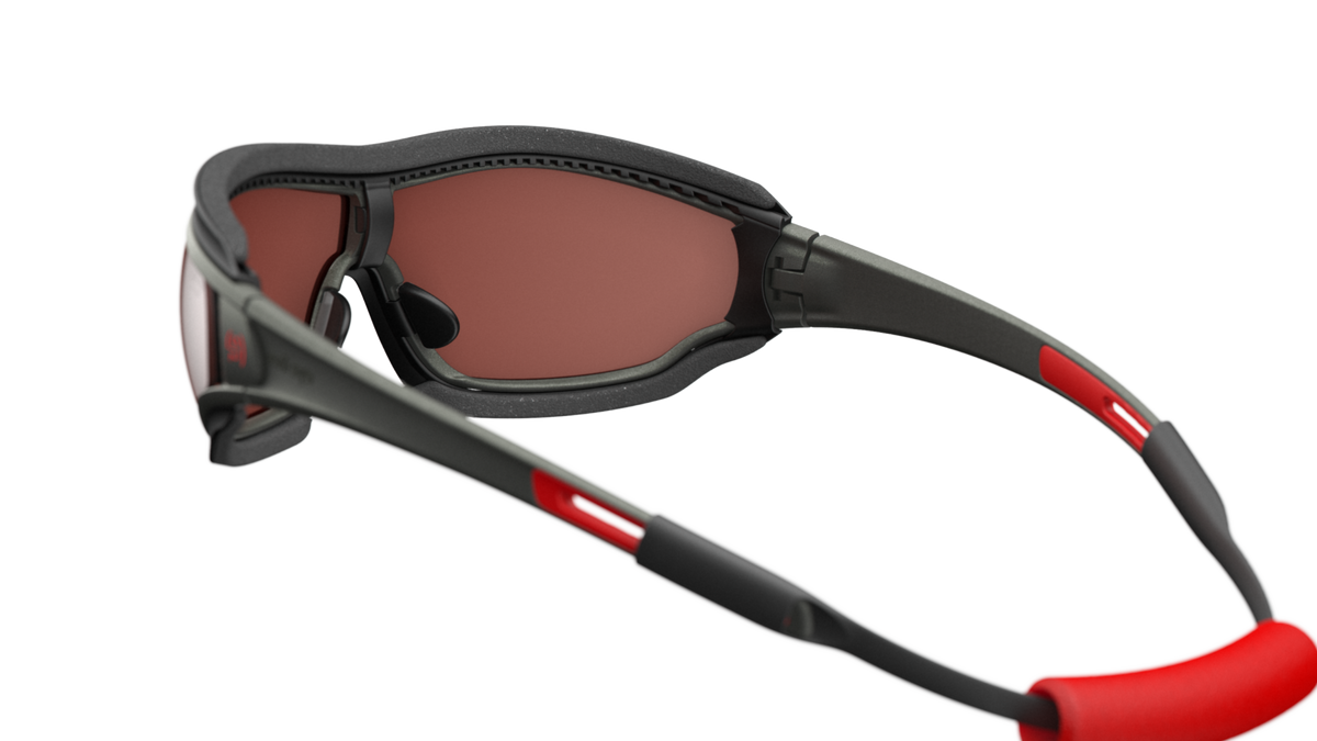 evil eye fusor pro Sportbrille – dark olive metallic – LST® pol silver M – Rückansicht