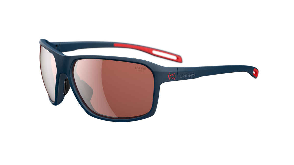 evil eye nook E011 Sportbrille – 4600 dark blue matt – LST® pol silver M – Seitenansicht