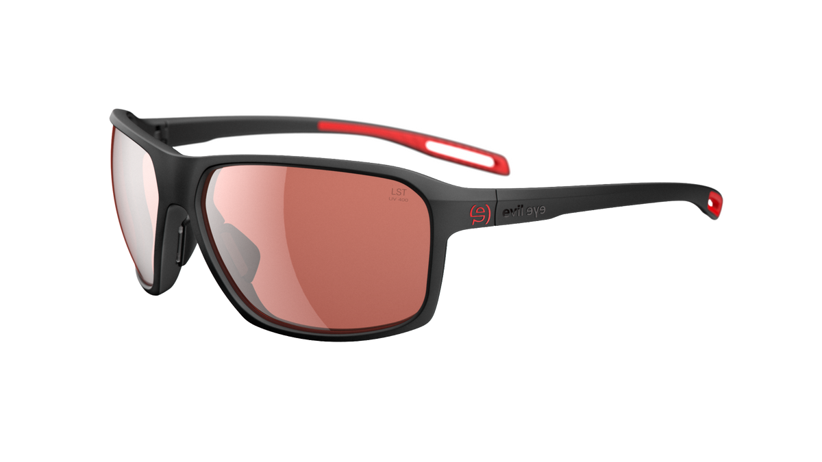 evil eye nook E011 Sportbrille – 9000 black matt – LST® active silver M – Seitenansicht