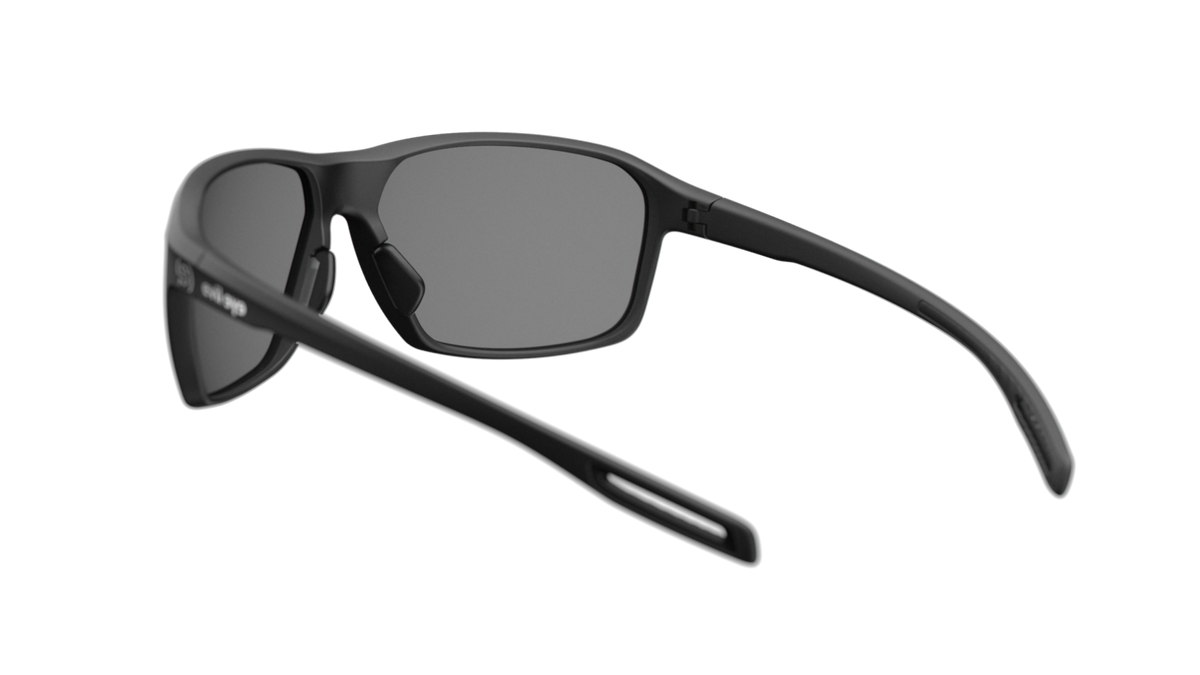 evil eye nook E011 Sportbrille – 9200 black matt – LST® grey silver M – Rückansicht
