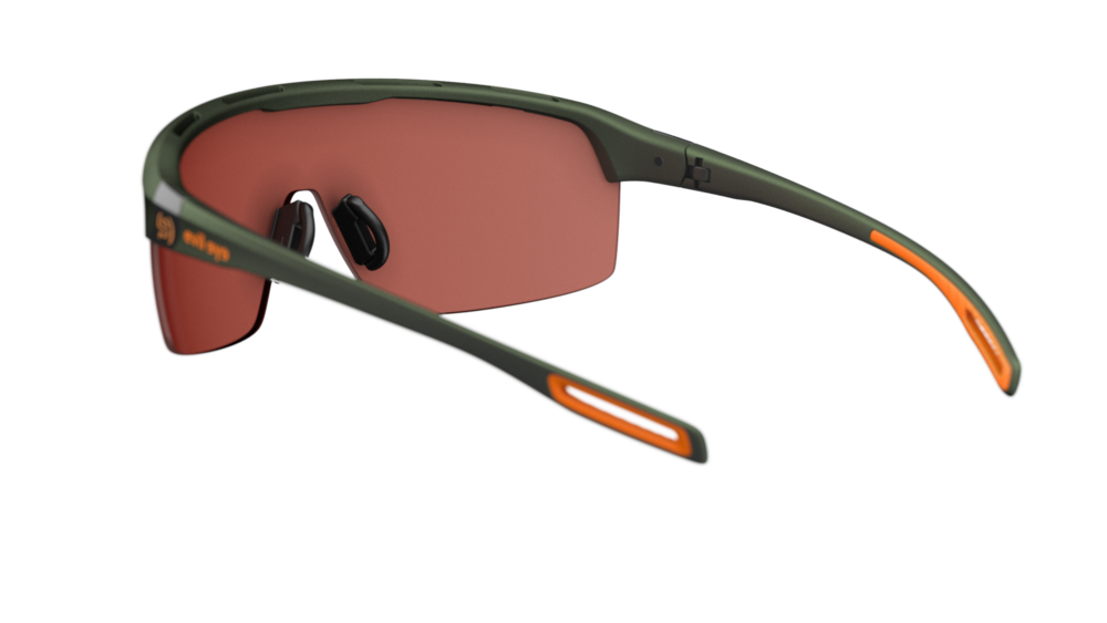 evil eye traileye E017 Sportbrille – 5500 dark green metallic – LST® active silver M – Rückansicht