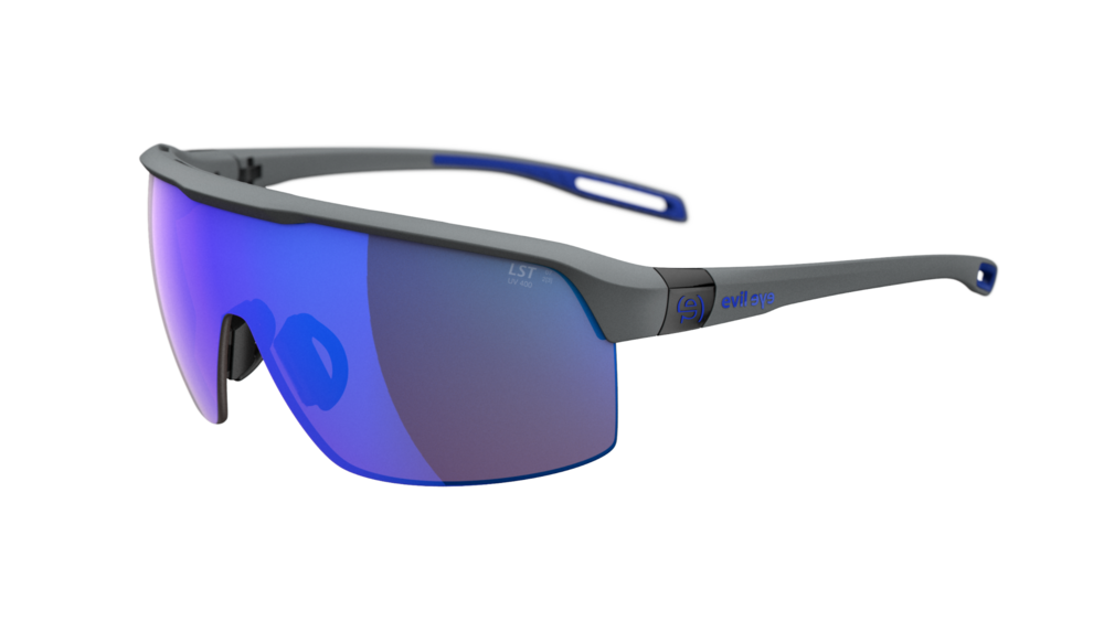 evil eye traileye E017 Sportbrille – 6500 dark grey matt – LST® active blue M – Seitenansicht