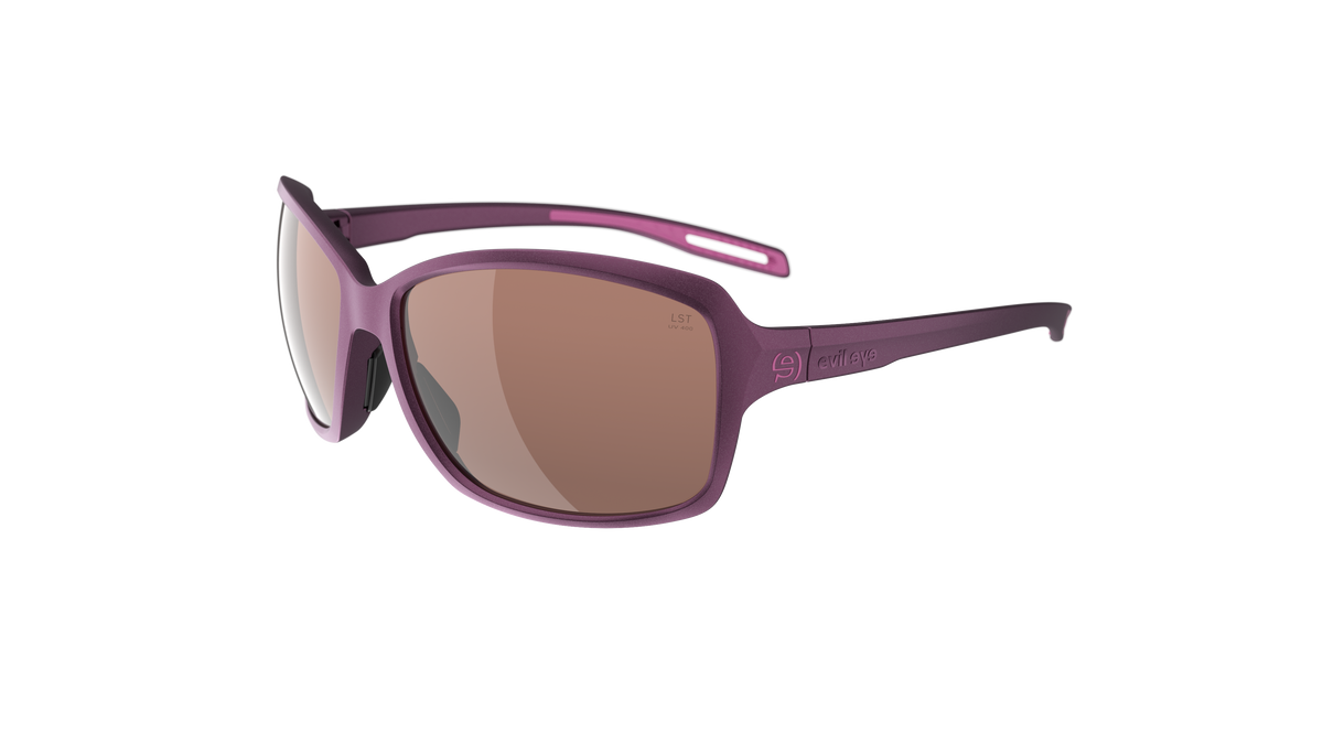 evil eye basou Sportbrille – violet metallic – LST® contrast silver M – Seitenansicht