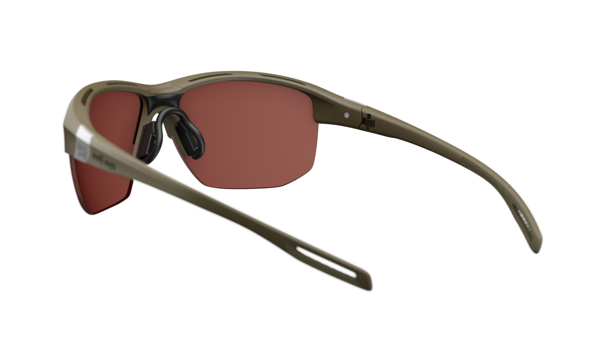 evil eye elate.t Sportbrille – khaki matt – LST® pol silver M – Rückansicht