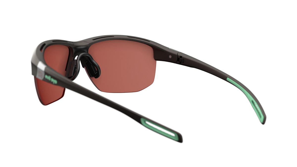 evil eye elate.t Sportbrille – dark brown metallic – LST® active silver M – Rückansicht