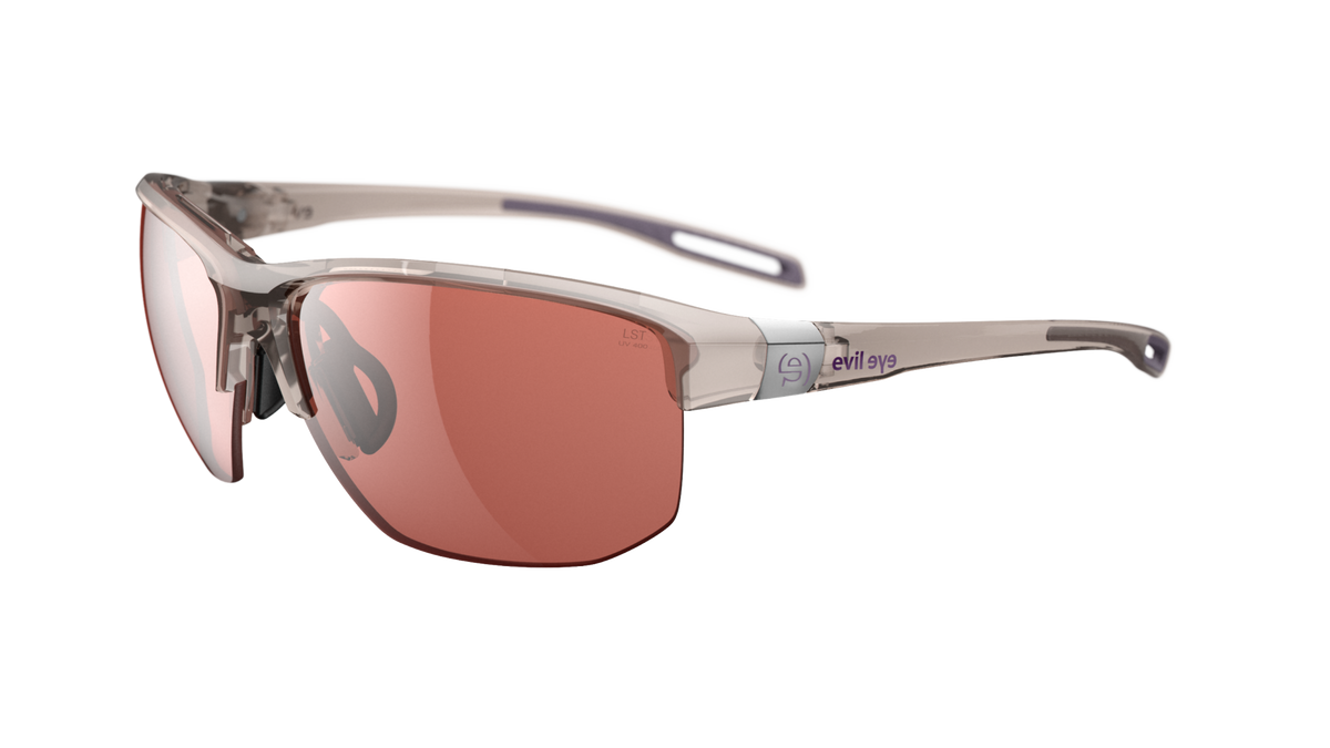 evil eye elate.t Sportbrille – rosé transparent – LST® active silver M – Seitenansicht